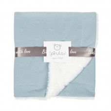 Manta doble cara New Stars 80x110 Azul BimbiDreams